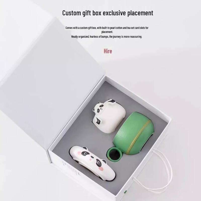 Panda Ceramic Filter Tea Mug with Coaster