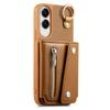For Samsung Galaxy S25 Edge Case D-Ring Holder Leather + PC + TPU Phone Cover with Wallet Kickstand