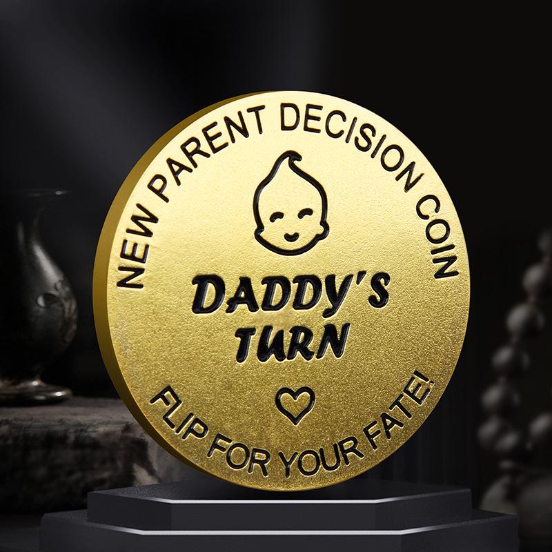 Cross-Border Parents and Children Fun Decision Coin - Metal Commemorative Stainless Steel 40*3mm, 30g