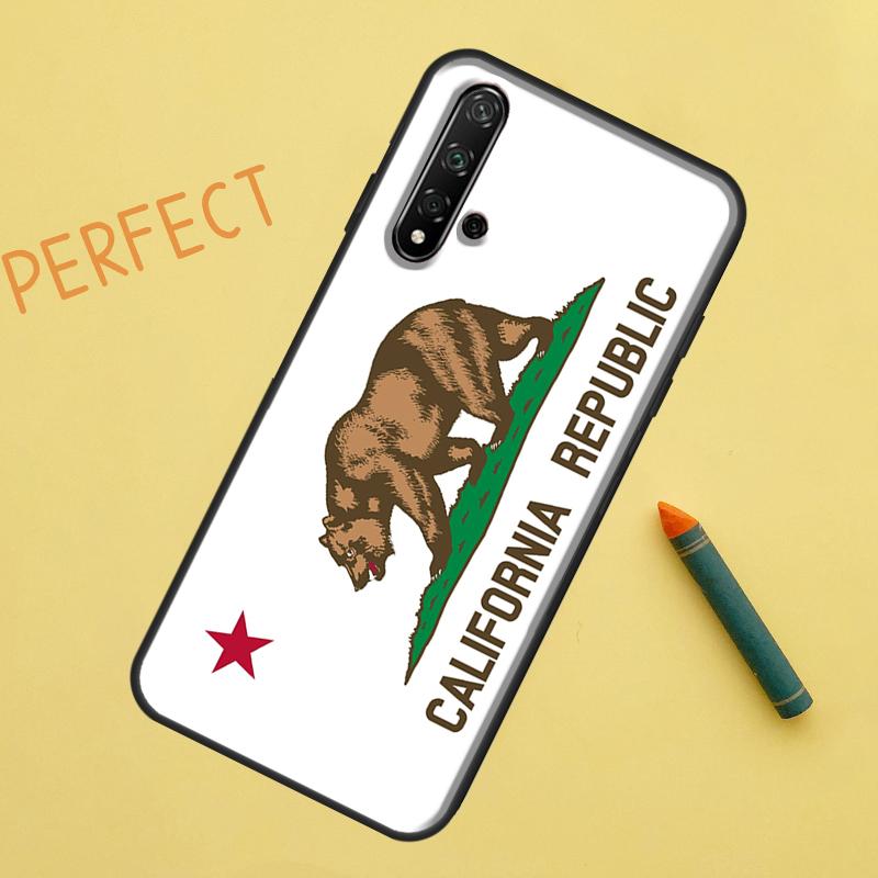 California Flag For Huawei Nova 10 9 SE 11 Pro 12i 11i 8i Y60 Y70 Y90 Y61 Y91 Y72 Y73 P20 P40 P30 Lite Case