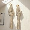 Cotton Rope Woven Hanging Basket Bohemian Plant Net Pouch Wall Tapestry Garden Decor Flower Basket Horticulture Decoration