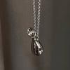 Metal Long Necklace with Water Bottle Pendant Women Choker  for Fashion Enthusiasts
