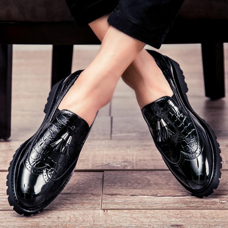Modische Schuhe Büroschuhe Slipper Herren Lederschuh Atmungsaktive Mokassins Fransen Herrenschuhe 2024 Neu Zapatos Para Hombres
