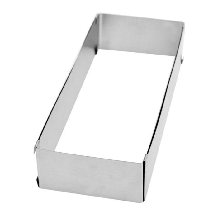 Rectangle Stainless Steel Frame - SCRAPCOOKING - Extendable from 25 To 48cm - Width 10cm - Height 5cm