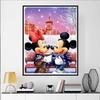 Disney Diamond Painting: Disney Mickey  Minnie Winter Theme Illustration DIY Kit Adult Arts and Crafts Home Decor and Gifts