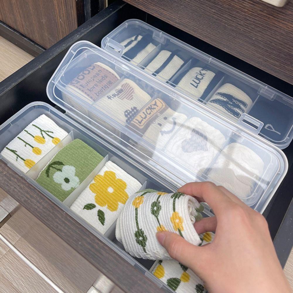 Dustproof Desktop Storage Box Transparent Divided Seasoning Box Transparent Storage Box Kitchen
