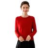 Women's Solid Color Cashmere Pullover: Autumn/Winter Long Sleeve Knit Sweater