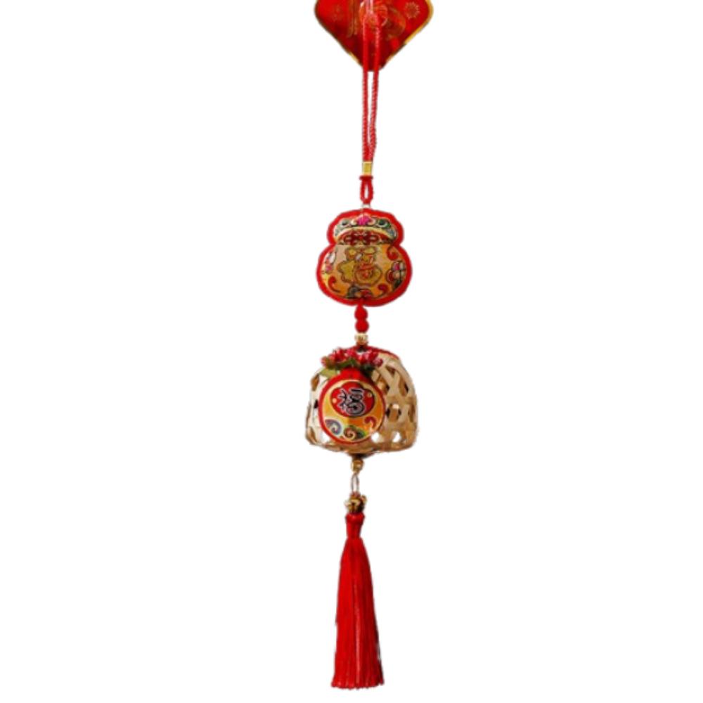 Creative Spring Festival Decoration Pendant Reusable New Year Ornaments Red Lantern String  Home