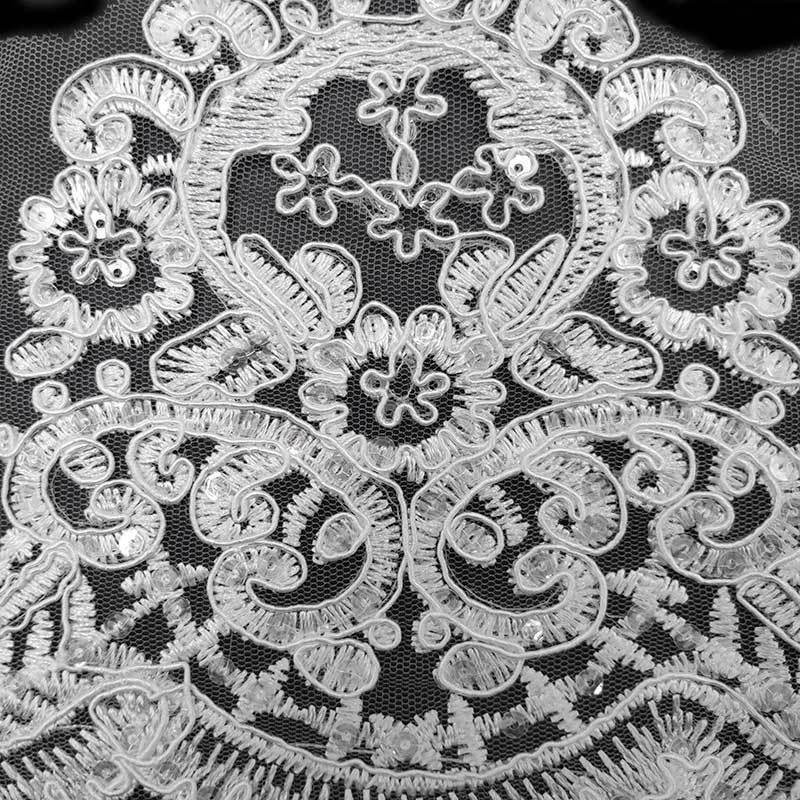 Mesh Bottom Embroidery Lace, Bead Embroidery Float Bone Lace, Three-In-One Lace, Bone Thread Diy Lace Accessories