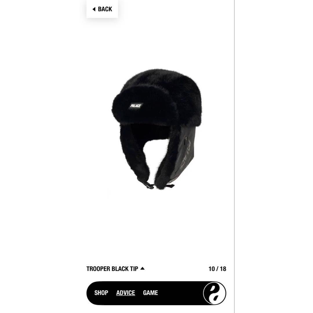 Used PALACE SKATEBOARDS TROOPER BLACK TIP