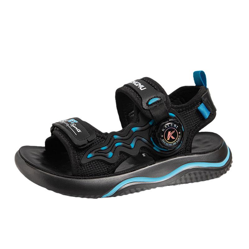 

Модные спортивные сандалии для мальчиков 2025 лето новая универсальная повседневная обувь детские пляжные туфли на мягкой подошве оптом 31 yards inner length 19.5CM