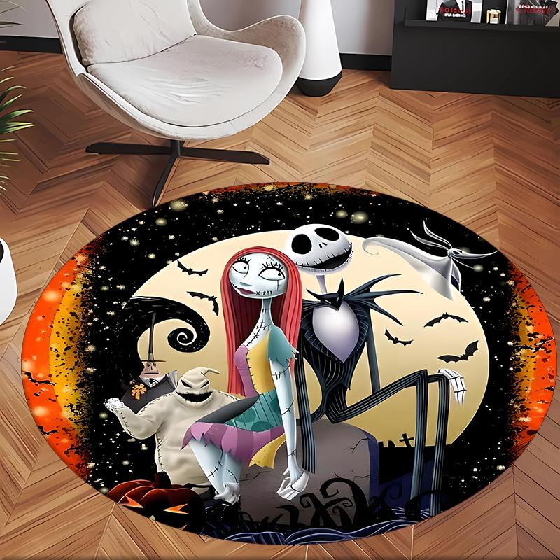 L'incubo prima di Natale (19) Tappeto Rotondo per Ufficio Tappeto Decorativo per Pavimento per Ufficio Camera da Letto Soggiorno e Spazio Domestico