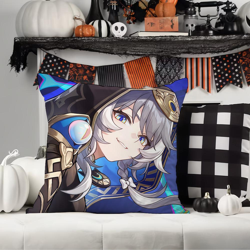 Game Honkai Star Rail Cipher Pillow Case Office Cushions Suitable For Sofa Car Bedroom Decorative Cushion Cover