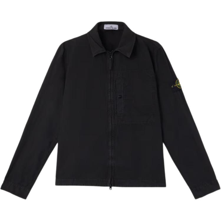 STONE ISLAND Washed Distressed Zip Jacket Men Jacket Black K1S1512000-32S00WN-V0129