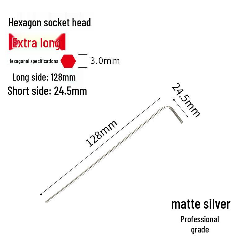 S2 Extended Ball Head Hex Key Wrench, High Strength Hardened 5mm/4mm Hexagonal Tool