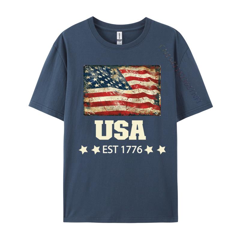 Life Is Really Good USA Flag 4th of July Beach Funny Normal Family Tshirts Premium Cotton Tops Tees for Men T Shirt Design