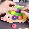 Wooden Fish Lacing Toy for Hand-Eye Coordination and Sensory Development