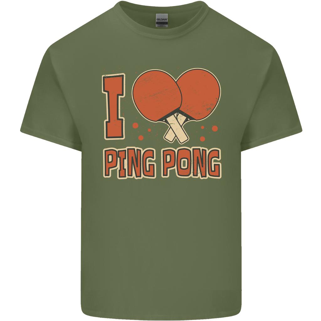 I Love Ping Pong Unisexs Light Cotton TShirt
