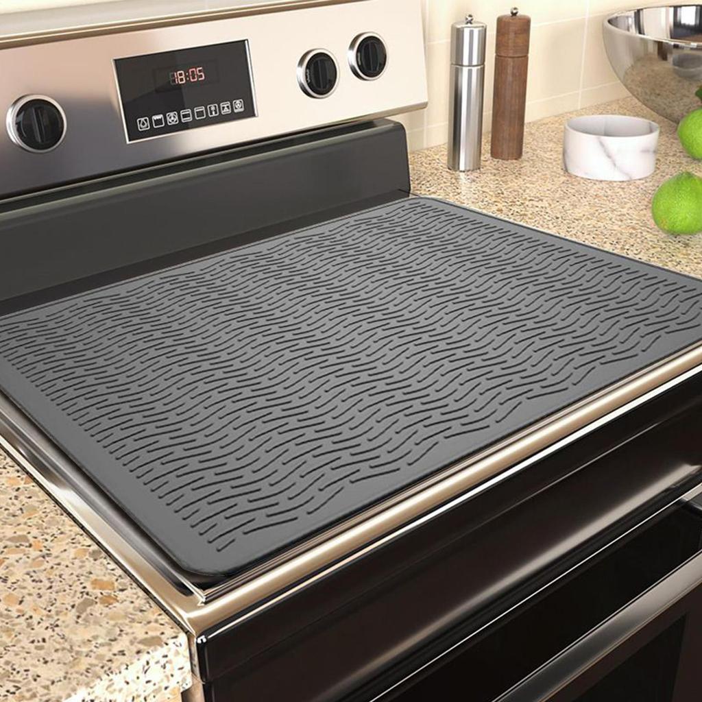Silicone Electric Stove Cover Multi-functional Home Induction Cooker Cover Mat Kitchen Glass Top Stove Protection Mat 70x50cm