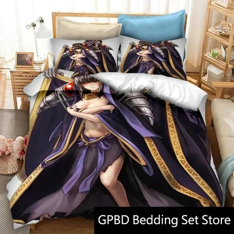 3D Print Anime Overlord Bedding Set Double Twin King Duvet Cover Comforter Pillowcase Boys Girls Adults Bedroom