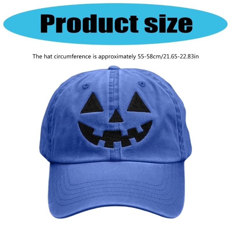 Adjustable Cotton Baseball Cap with Festive Halloween Design Fashion Hat Perfect for Trick or Treating Event
