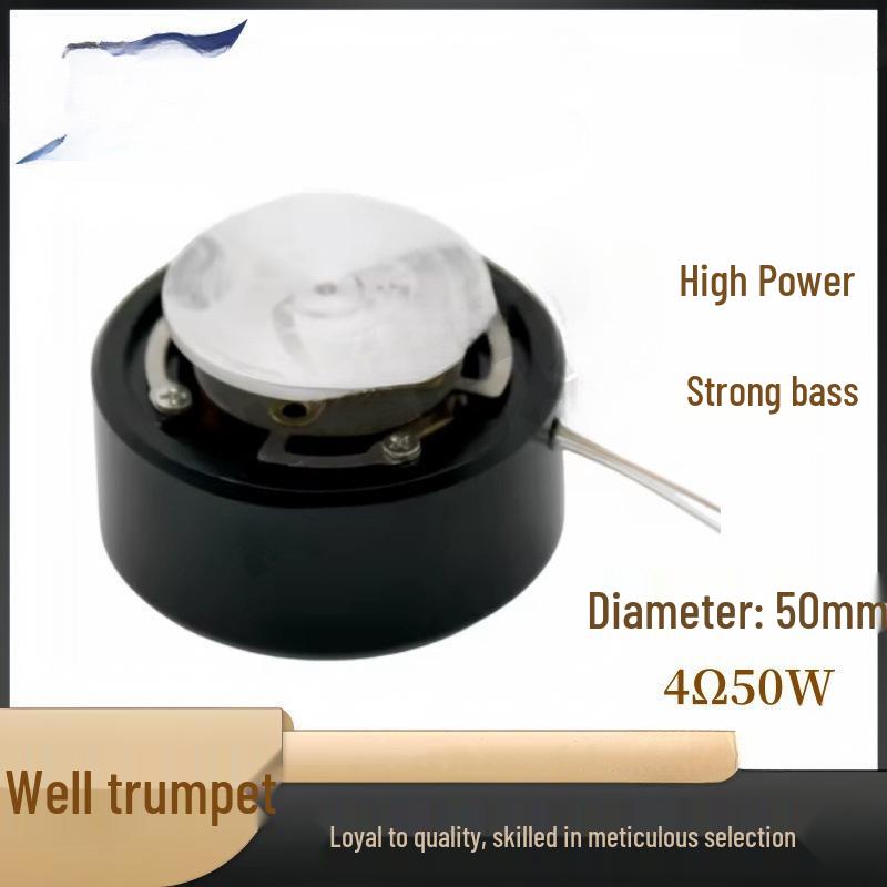50MM High-Power 4 Ohm 50W Resonance Speaker Strong Bass 2-Inch Vibration Speaker for Bathtub Sound Barriers