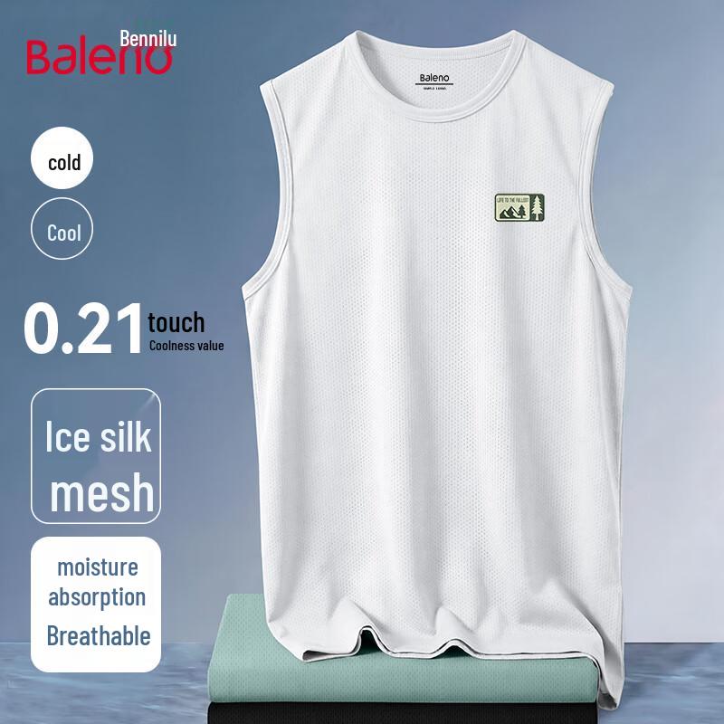 Baleno Men s Ice Silk Mesh Sleeveless Tank Top 2XL