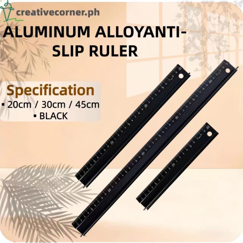 High Precision Aluminum Ruler Non-Slip Multi-Functional 20/30/45cm Metal Tool for Engraving Cutting Marking Measuring