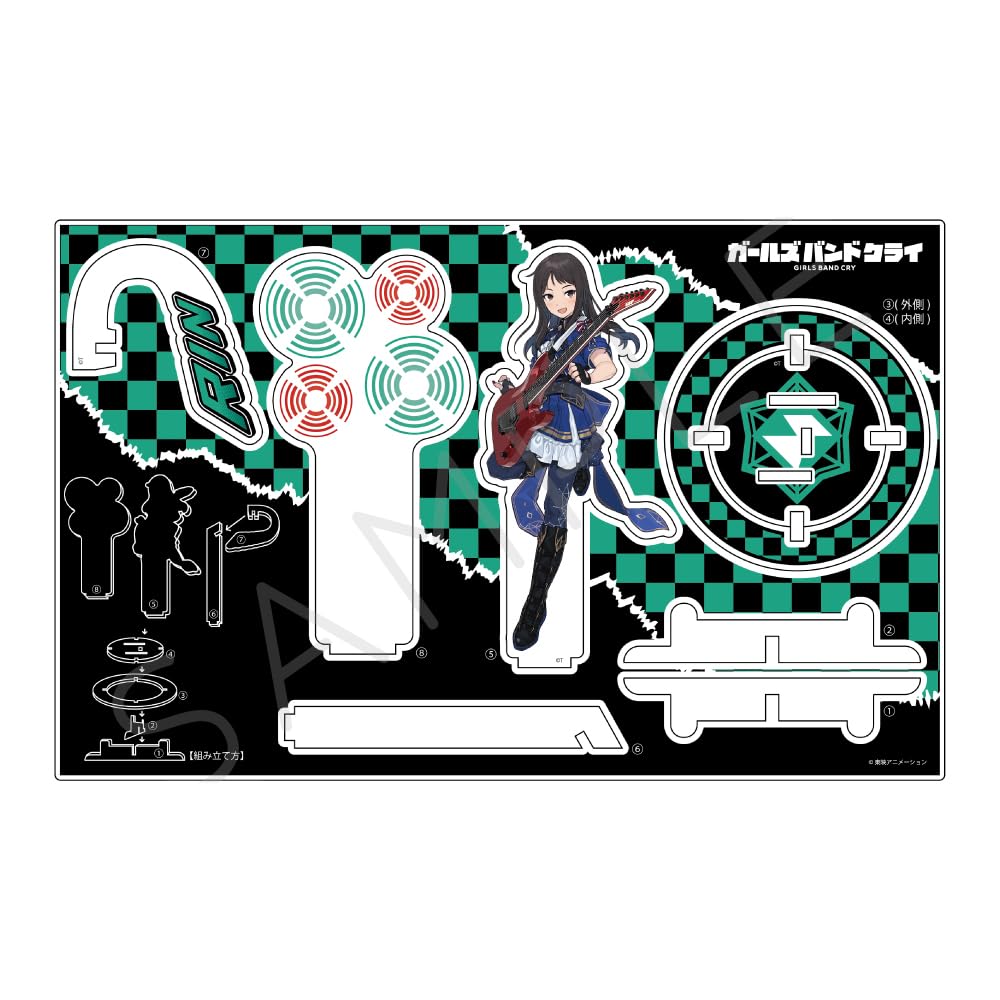 TV Anime Band 3rd Edition Big Acrylic Stand YG "Girls Cry" [Rin]