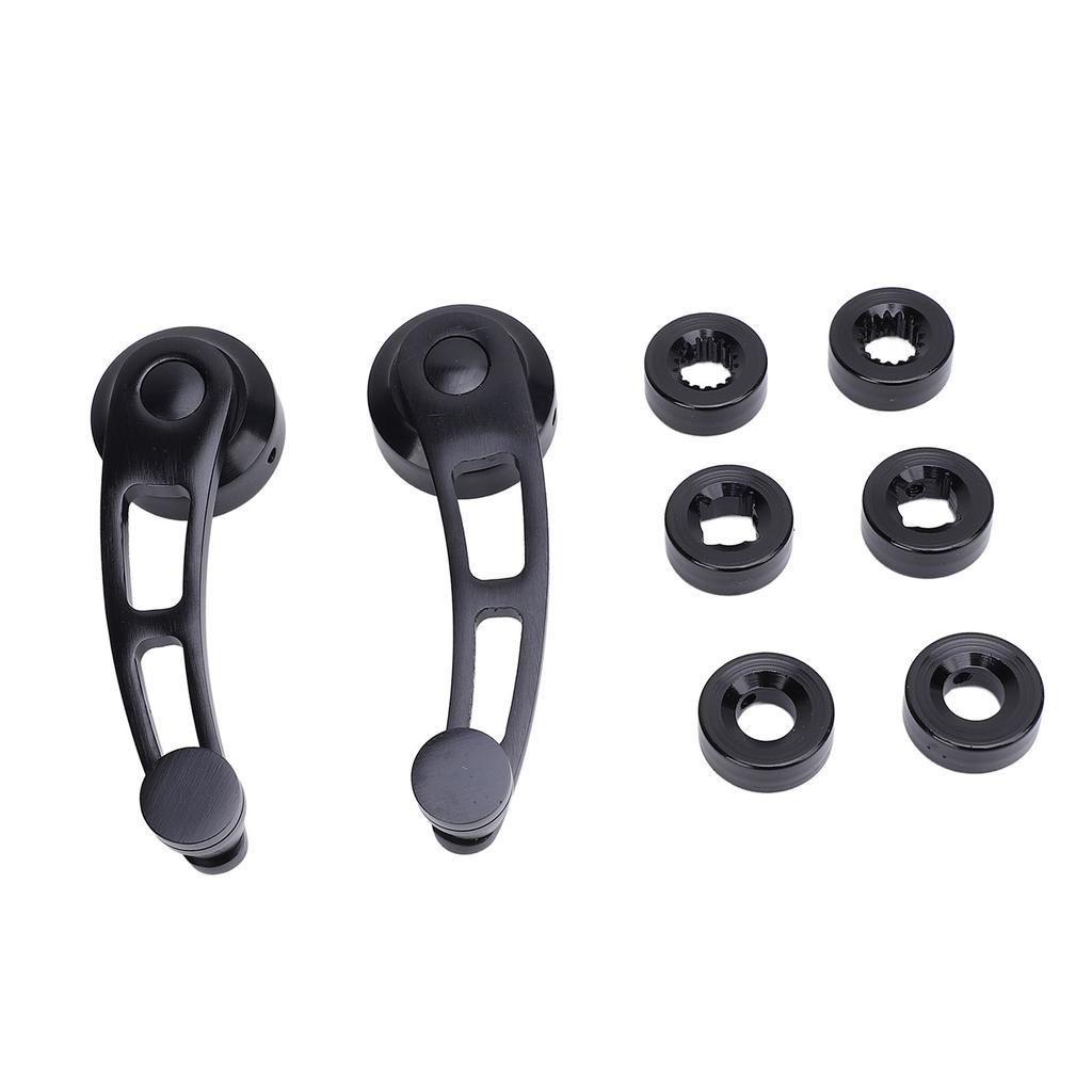 4 14 Zoll Fensterkurbelgriff-Kit Billet-Aluminium Schwarze Beschichtung Langlebig Leichtgewicht für Heiß