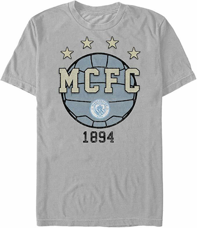 

26 Official Apparel Team Manchester FC Soccer Ball Logo Adult Tee Shirt. Unisex T-Shirt XXXL