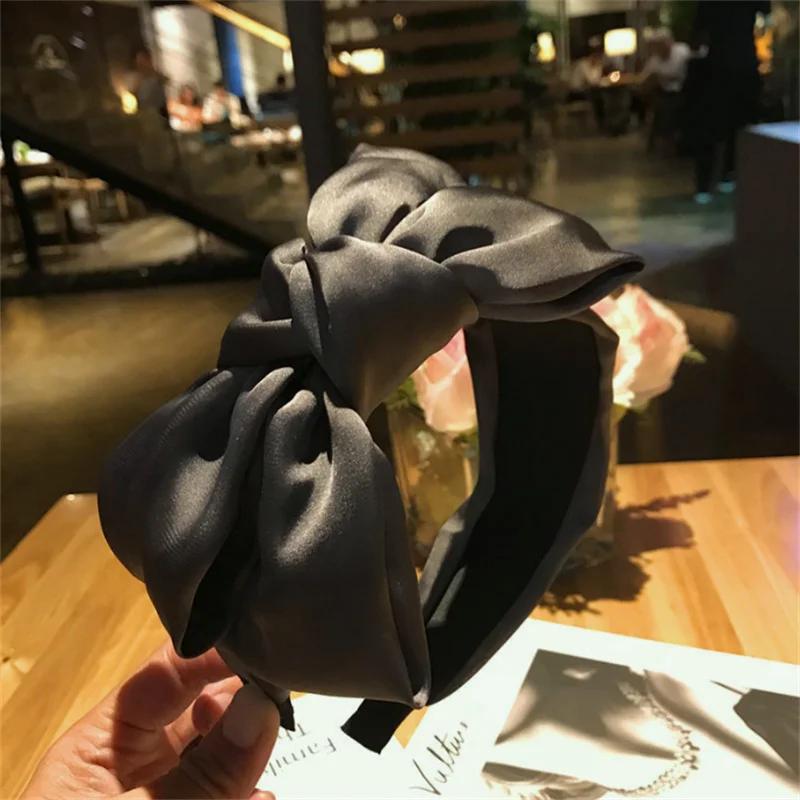 Arcote de Cabelo Sólido Para Mulheres Faixas de Cabelo Largas da Moda Faixas de Cabelo de Menina Arco de Cabelo Feminino Aro de Cabeça Acessórios de Cabelo