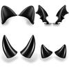 Lewtemi 4 пари рогів диявола для шолома, аксесуари для мотоциклетного шолома, котячі вушка, крила диявола, ріжки з клейкою присоскою, аксесуари для лиж, велосипеда для жінок