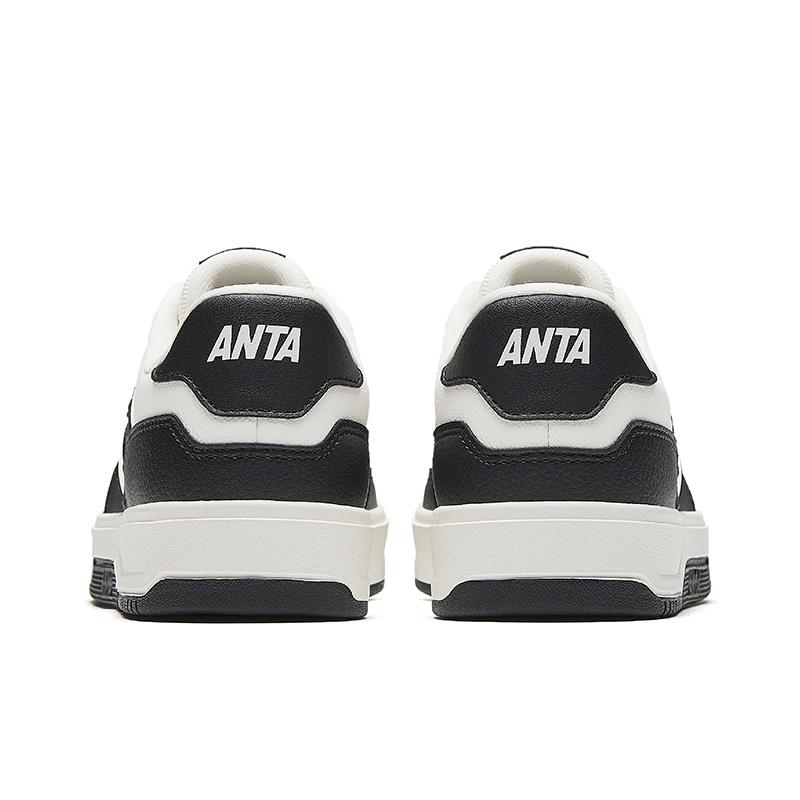 Anta Baichuan Comfortable Versatile Slip Resistant Durable Low Top Skate Shoes Women Sneakers White Black 122548013-1