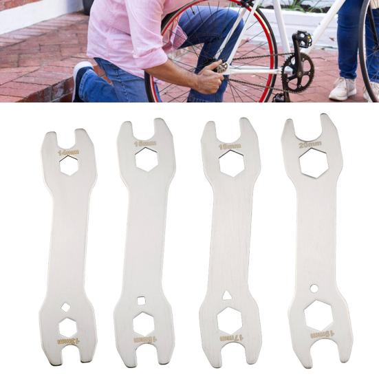 Stainless Steel Bike Hub Wrench 13/14/15/16/17/18/19/20MM Cycling Road Mountain Bicycle Hub Cone Adjuster Wrench Bicycle Repair Tools