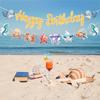Ocean Animal Disposable Tableware Tablecloth Background Candy Bags Birthday Party Decor Kids Gift Under The Sea Party BabyShower