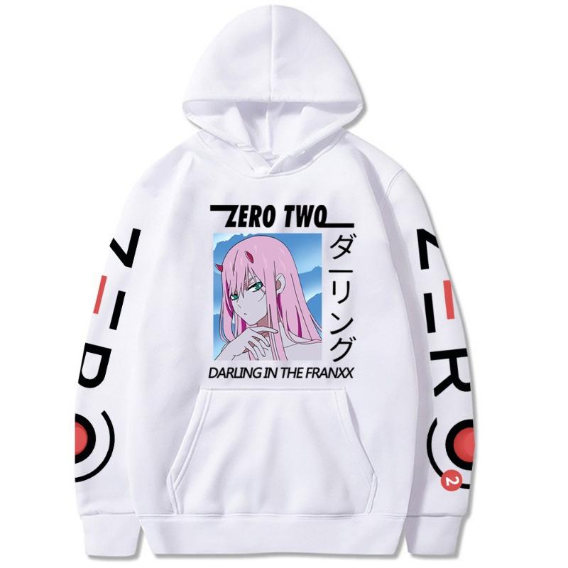 Zero Two Darling in The Franxx Hoodies Men Long Sleeve Sweatshirts Women Casual Harajuku Streetwear Pullovers Sudaderas