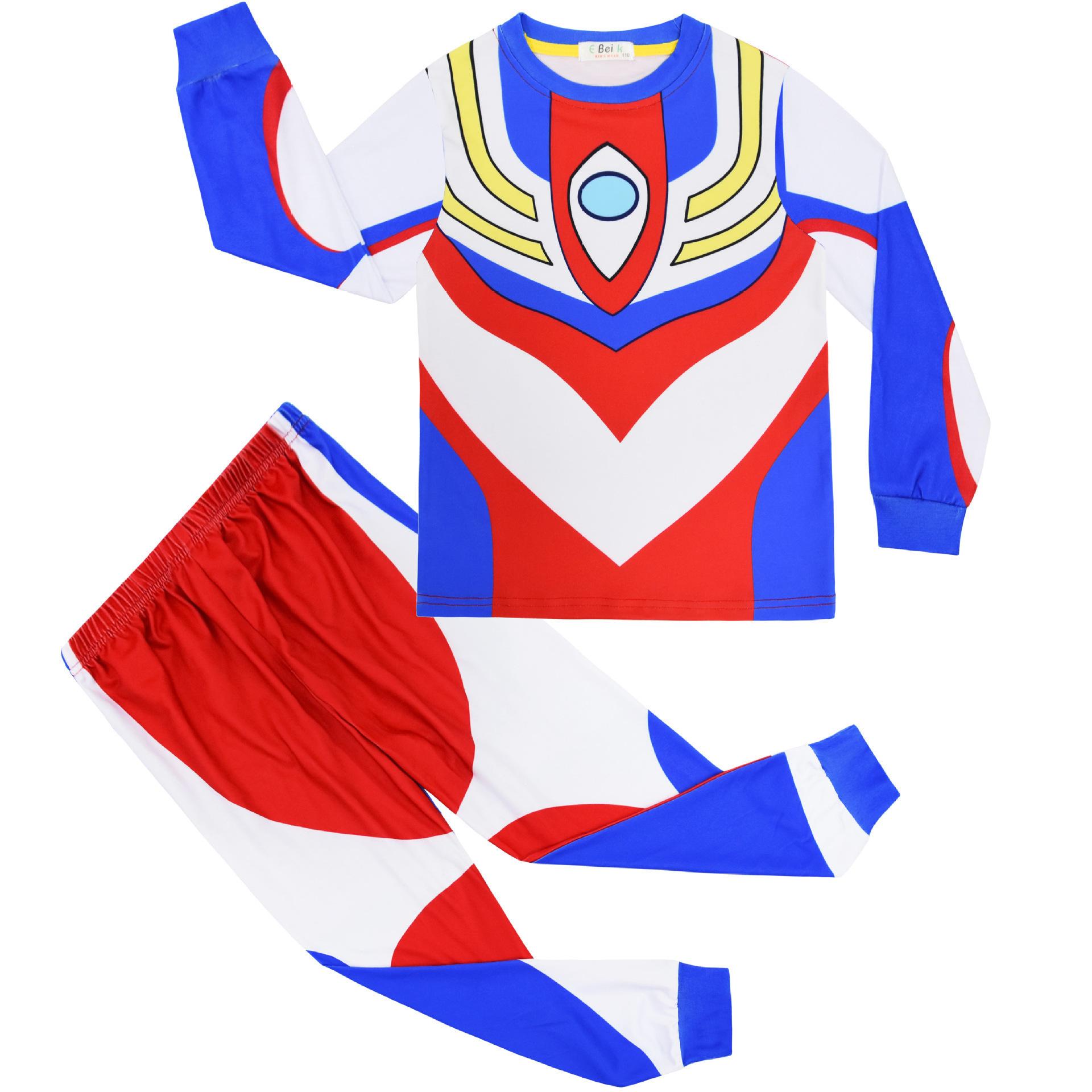 

Children S Digital Printing, Children S Long-Sleeved Loungewear, Long-Sleeved Crew Neck Two-Piece Set 100