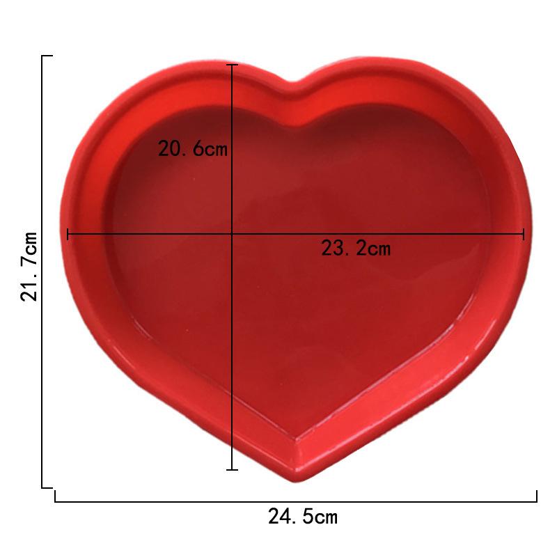 

Heart Cake Silicone Mold Baking Bakeware Shallow Pan For Cheese Dessert Brownie Mousse Valentine s Day Kitchen Accessories Tools красный