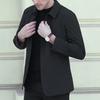Herren Jacke Revers Langarm Reißverschlussleiste Jacke Mantel mit Taschen Einfarbig Frühling Herbst Freizeitjacke