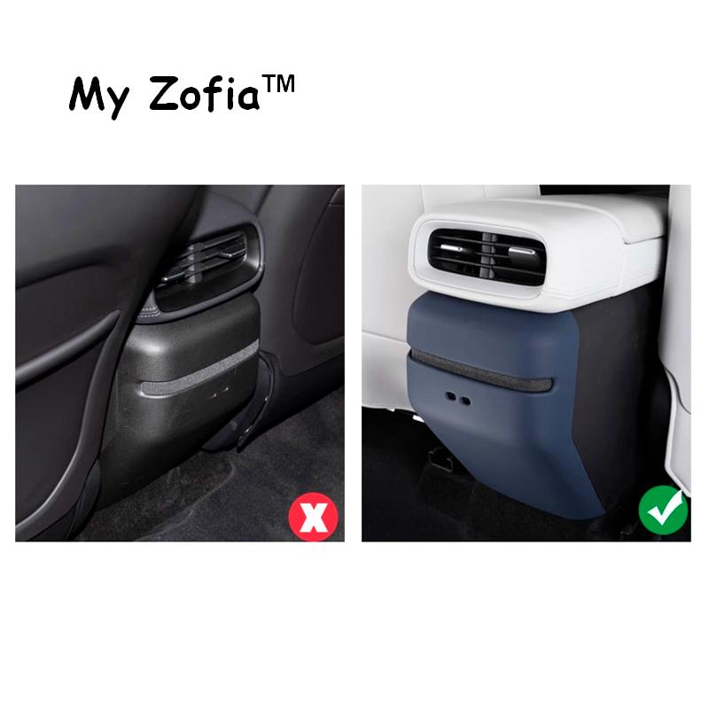 For Xpeng G6 2023 2024 Xiaopeng G6 Car Rear Anti Kick Pad Armrest Box Protective Cover ABS Interior Modification Accessories