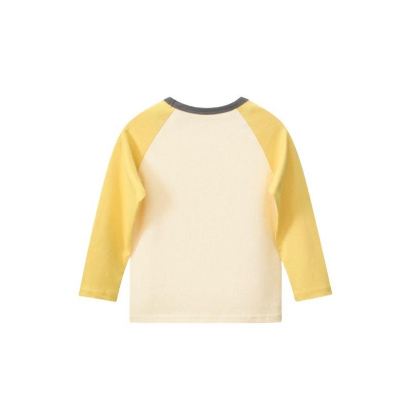 27Home Children's Base Layer Shirt for Spring and Autumn, Girls' Round Neck Long-Sleeve T-Shirt, Baby Girl Pure Cotton Top