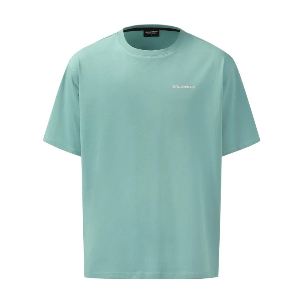 Salomon Loose Fit Moisture Wicking Plant Print Short Sleeve Crew Neck T-Shirt Unisex Tops C30693 S