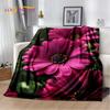Nordic 3D Daisy Flower Soft Plush Blanket,Flannel Blanket Throw Blanket for Living Room Bedroom Bed Sofa Picnic Cover Bettdecke