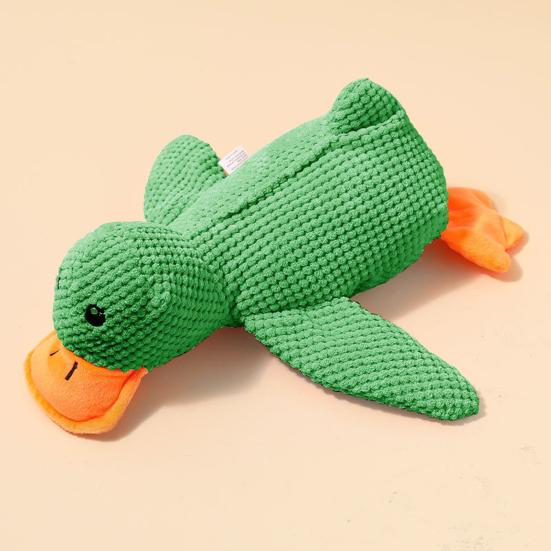Pet Teeth Grinding Toy Multi-purpose Plush Duck Toy Interactive Rattle Design Chew Toy Dental Health Dog Toy