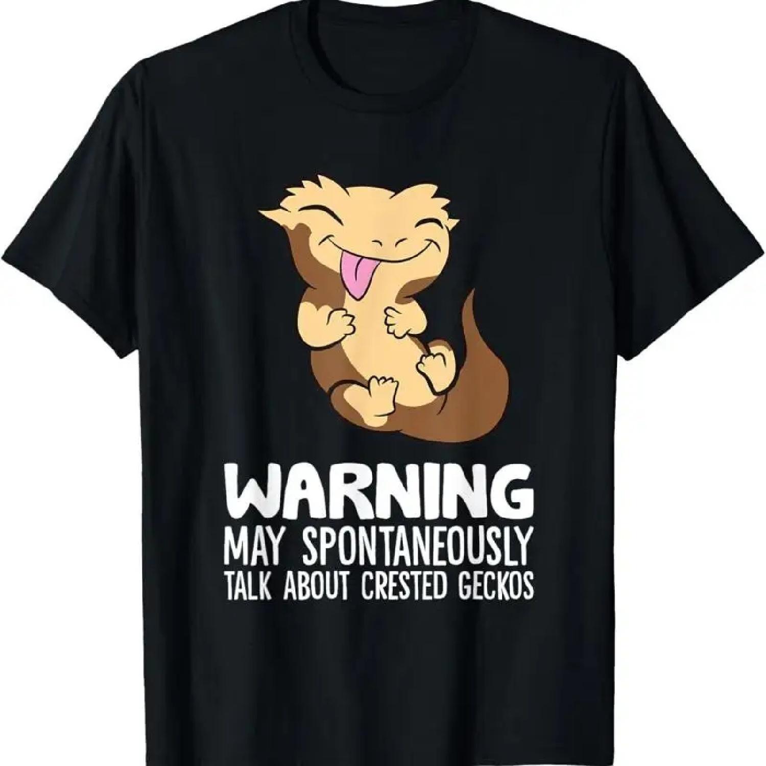 Crested Gecko May Spontaneously Talk About Geckos T Shirt S