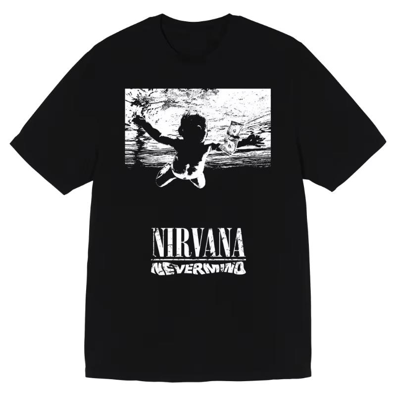 

2026 NIRVANA Rock Band TShirt Unisexs and Womens Short Sleeve Luxury Brand Tshirt Summer Y2k Tops Vintage Hip Hop Streetwear M