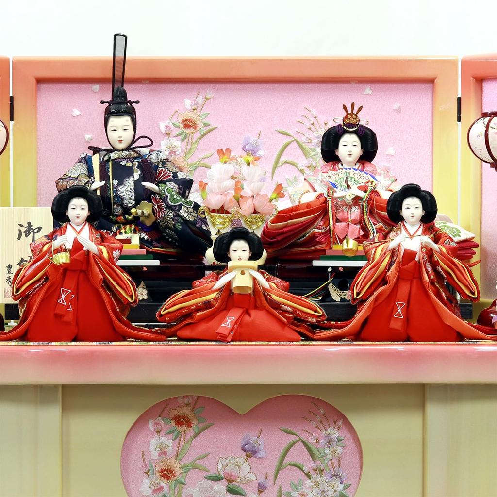 Hina Hina Storage Storage Decoration for 5 Three Princess In Decoration for 5 Pink Blurred Storage Width 63 X Depth 44 X Height 54 Cm VHS2506Z Doll,