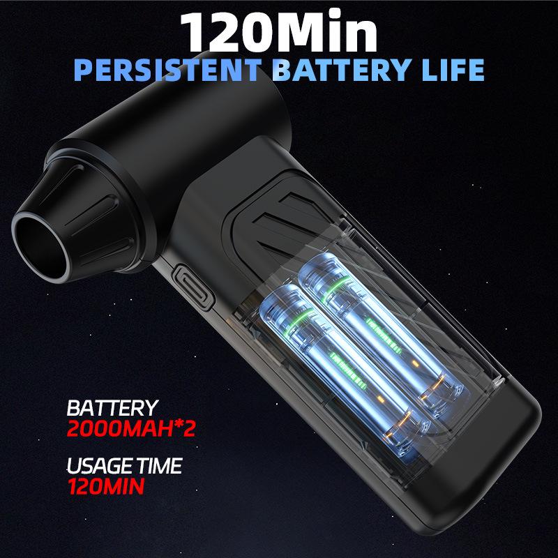 High-Speed Wireless Mini Hurricane Duster: Handheld, Portable Turbine Fan for Outdoor Use