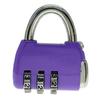 Padlock 3 Digit Combination Lock Security Heavy Duty Zinc Alloy Luggage Locks for SuitcasePurple